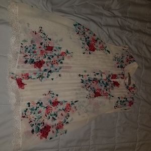 Sheer floral blouse